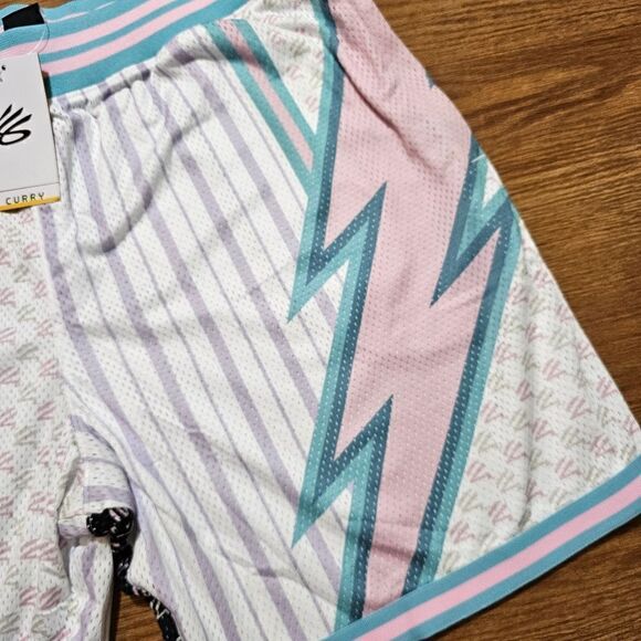 Under Armour Curry Draft Day 8" Basketball Shorts Men's XL Black White Blue Rare - Picture 4 of 13